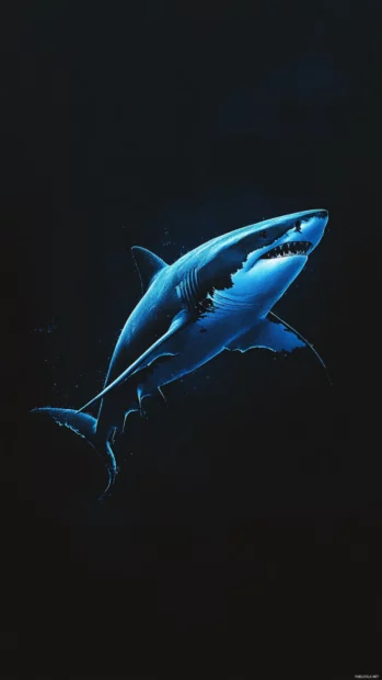 Black and blue tones in premium shark iPhone wallpapers aesthetic.
