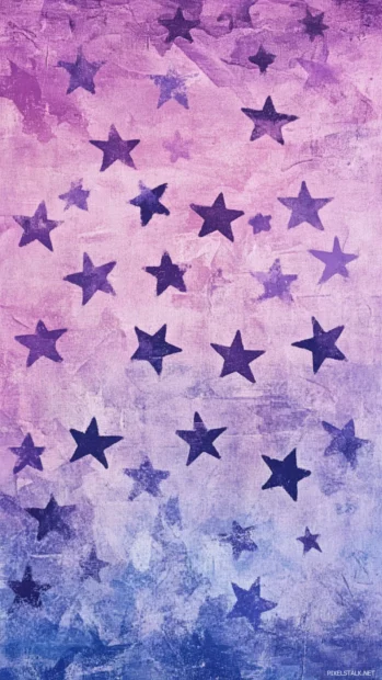Blushing skies woven with lavender stars.