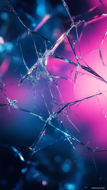 Bold Cool Lock screen Wallpapers with shattered glass effects and sharp lines.