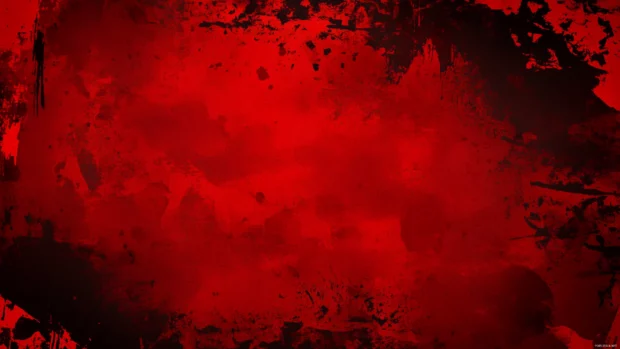 Bold red watercolor background with vibrant splashes.
