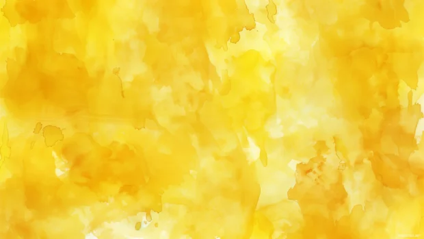 Bright yellow watercolor background with cheerful, sunny tones .