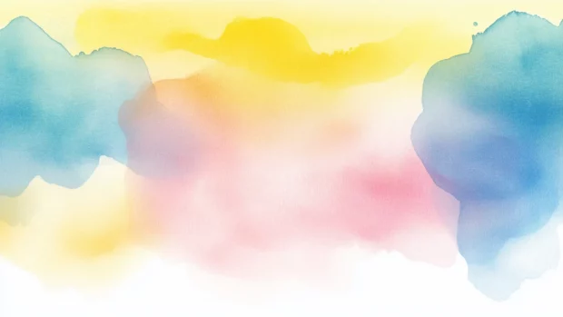 Bright yellow watercolor background with cheerful, sunny tones.