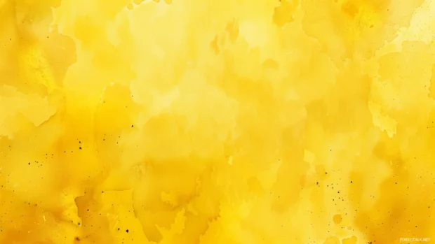 Bright yellow watercolor background with sunny tones.