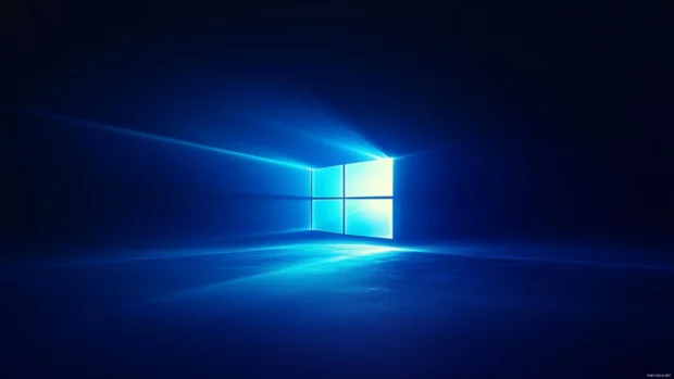 Capture the essence of Windows 11 lock screen HD with glowing light streaks and smooth gradients, ideal as a wallpaper.