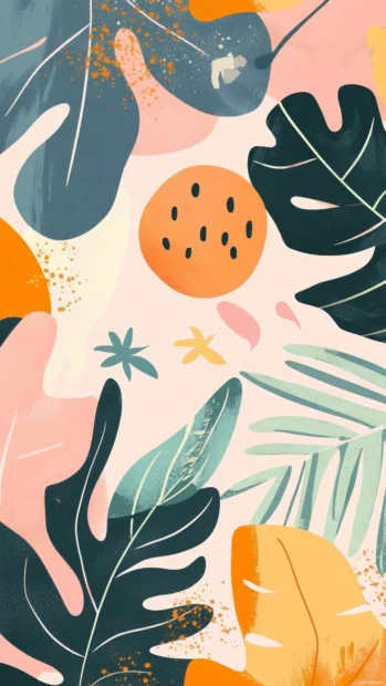 Charming Summer Wallpapers with delicate patterns of summer fruits.