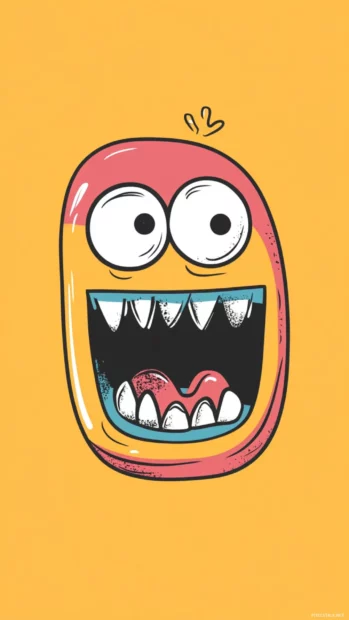 Cheeky Funny Lock screen Wallpapers with funny puns and doodle art.
