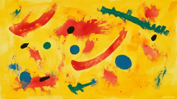 Cheerful yellow watercolor background with bright, sunny tones.