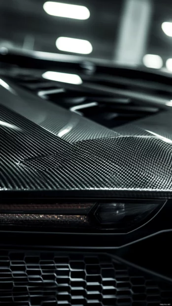 Close up Lamborghini Wallpapers focusing on carbon fiber details and engine vents of an Aventador.