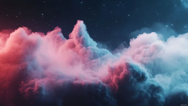 Clouds drifting through an ocean of stardust, capturing the spirit of shimmering stars night sky background.