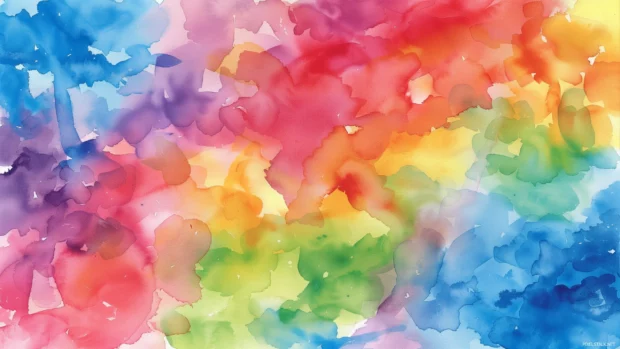 Colorful watercolor background with a mix of vibrant hues.