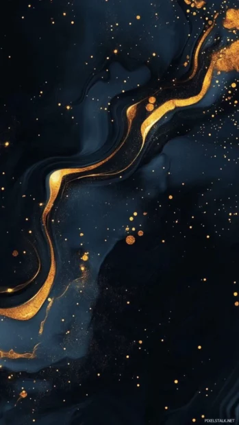 Cool Lock screen Wallpapers blending black marble backgrounds with gold veins.