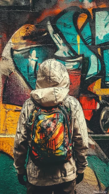 Cool Lock screen Wallpapers for iPhone users craving edgy graffiti art.
