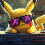 Cool Pikachu Wallpapers of Pikachu leaning on a boombox with electric shades and a smirk.