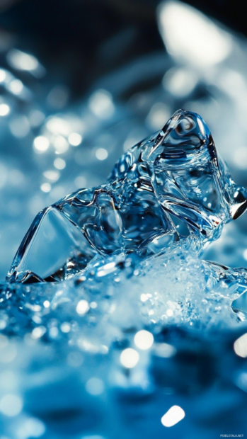 Cool lock screen backgrounds Android showing liquid crystal shapes shifting in motion.