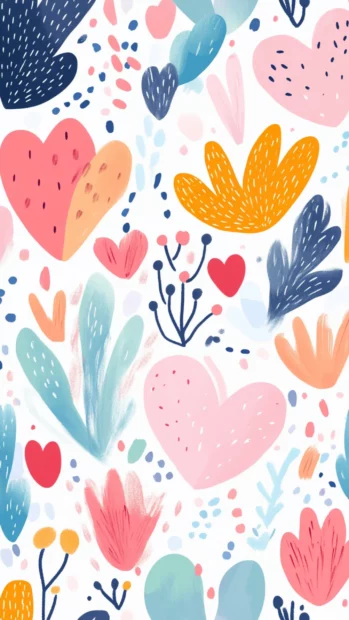 Cute summertime wallpapers charm with tiny heart patterns and gentle summer breeze elements.