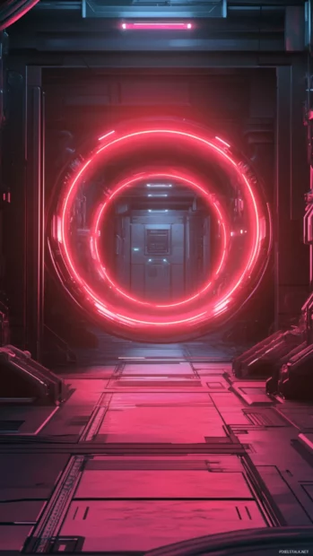 Cyberpunk lock screen aesthetic.
