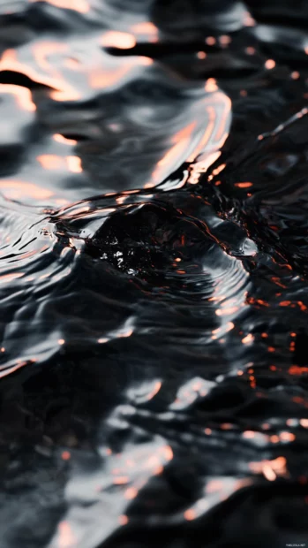 Dark metallic surfaces with sharp reflections and cold light streaks.