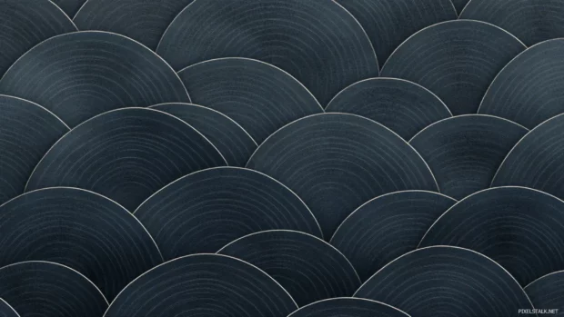 Dark minimal wave pattern in grey and black tones, popular as minimalist dark wallpaper for PC.
