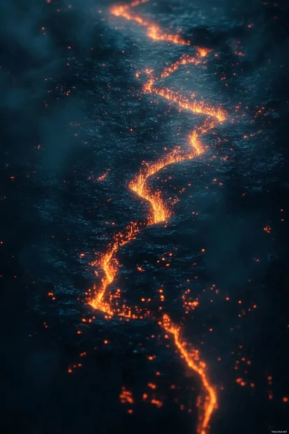 Dark neon phone theme, Minimalist neon lines slicing through deep darkness.