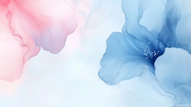 Delicate flower watercolor background with intricate details.