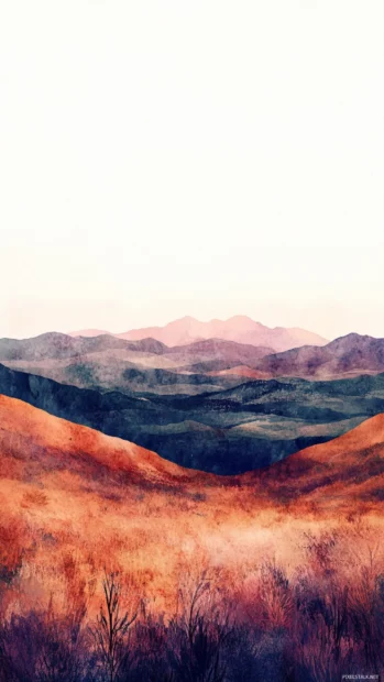 Desert plains at dawn captured in gentle Aesthetic Watercolor mood, Clean and Elegant style.