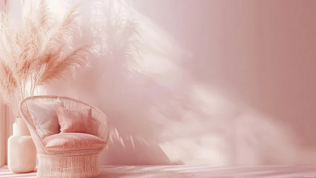 Dreamy tones with boho aesthetic desktop wallpaper, soft shadows and highlights.