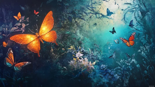 Drifting gently in a dream, an adventurous Firefly Glow sings with birds and butterflies.