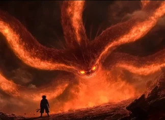 Dynamic Naruto Moving Wallpapers with Nine Tails chakra blazing behind Naruto.