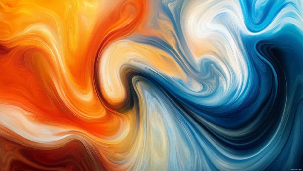 Dynamic Windows 11 lock screen abstract swirl, perfect as a premium 4K wallpaper background.