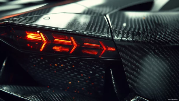 Editorial Lamborghini Aventador wallpaper 4K focusing on carbon fiber textures and angular body design.