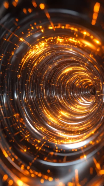 Electric arcs pulsing through metallic coils.