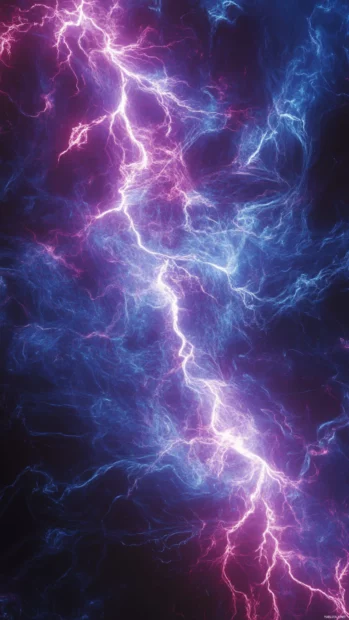 Electric tendrils weaving through a plasma storm.