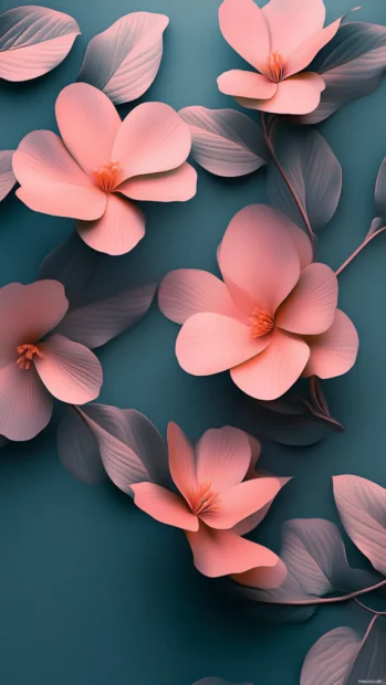 Elegant floral silhouettes spread softly across the lock screen offering a gentle charm.