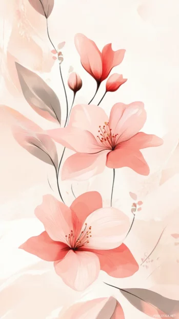 Elegant summer background featuring delicate pink blossoms.