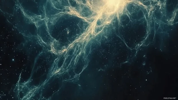 Epic Cool Moving Wallpapers with dynamic cosmic trails across dark galaxies.