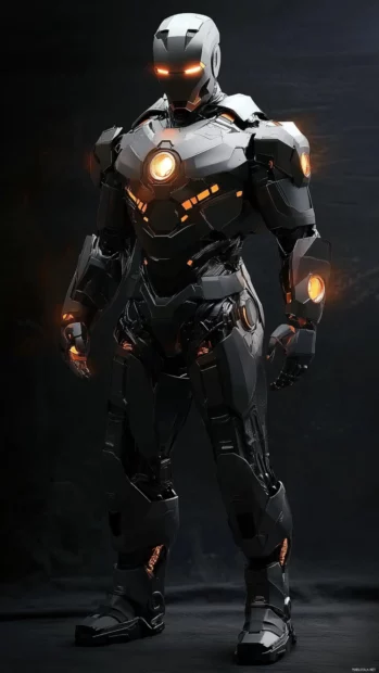Epic Iron Man suit transformation, high resolution suitable for best Iron Man mobile wallpapers.