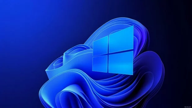 Experience a premium Windows 11 background 4K with dynamic fluid shapes, designed for the perfect lock screen look.