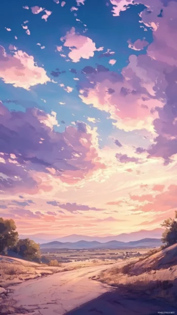 Faded desert sunrises melting into dusty pastel skies, Clean and Elegant style.