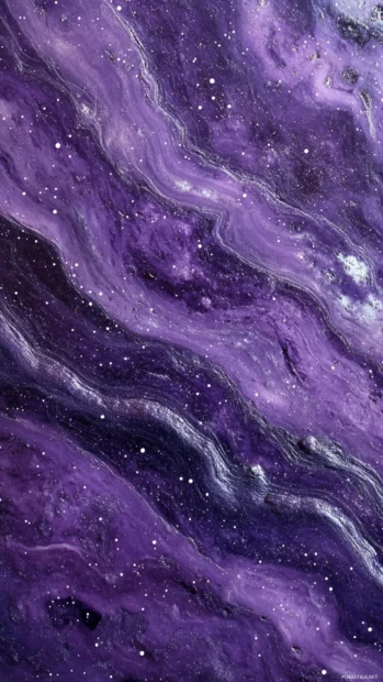Faint rivers of stars meandering through violet clouds, capturing the softness of romantic purple star field.