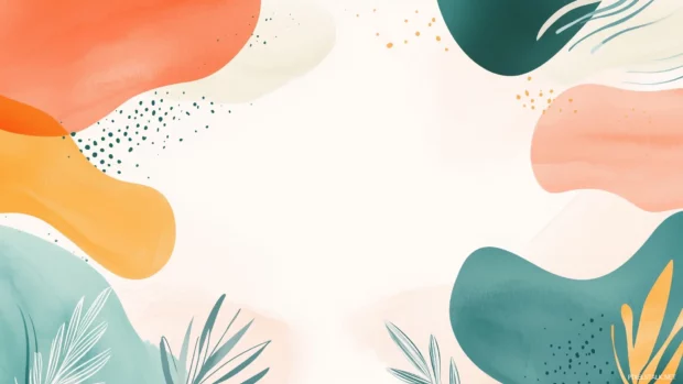 Fluid shapes on a dynamic abstract watercolor background.