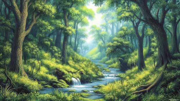 Forest PC Wallpapers inspired by peaceful woodland scenery in high detail.