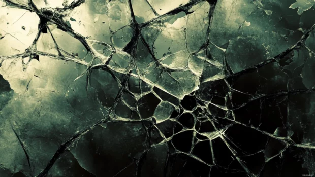 Fractured screen Broken Screen wallpaper design for desktop illusion.