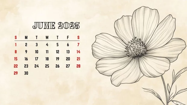 Free Download June 2025 Calendar Backgrounds for Mac.