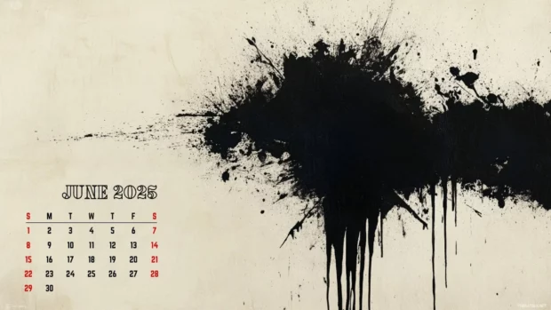 Free Download June 2025 Calendar Desktop HD Wallpaper.