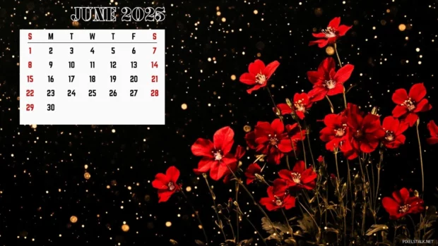 Free Download June 2025 Calendar Desktop HD Wallpapers.