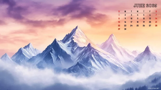 Free Download June 2025 Calendar Wallpaper Computer.