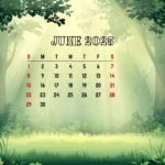 Free Download June 2025 Calendar Wallpaper HD for Desktop.