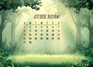 Free Download June 2025 Calendar Wallpaper HD for Desktop.