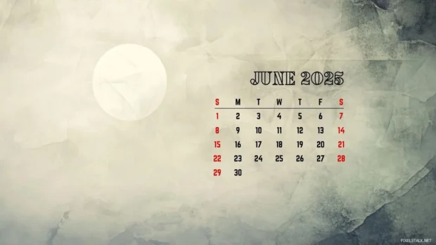 Free Download June 2025 Calendar Wallpaper HD for Mac.