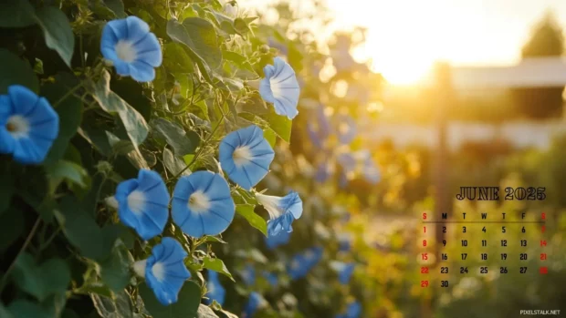 Free Download June 2025 Calendar Wallpaper HD for Windows.